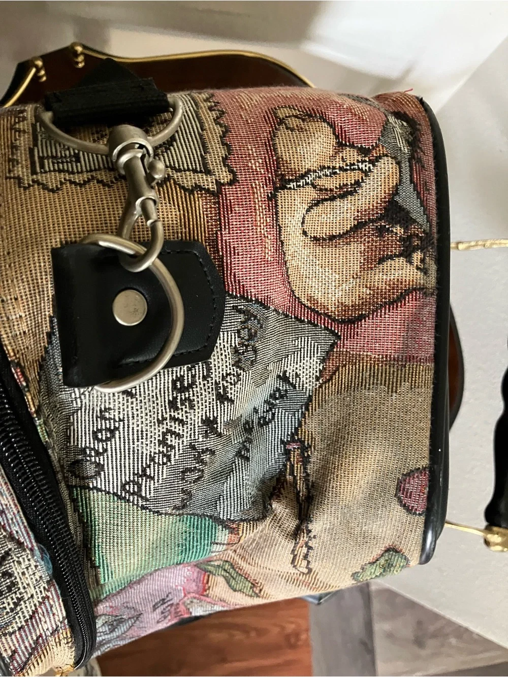 Vintage Winnie The Pooh Tapestry Cosmetic Case